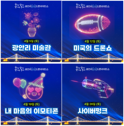 4월 광안리 M 드론라이트쇼 콘텐츠. 수영구청 제공