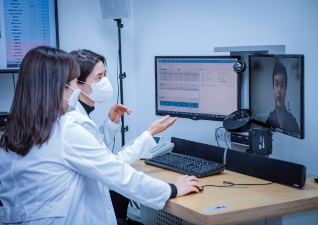 해양 원격의료 상담 장면. 해수부 제공