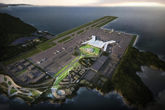 가덕신공항 설계공모 당선작인 라이징 윙스. 부산일보 DB