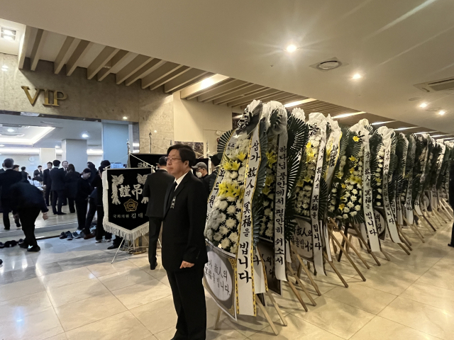 2일 방문한 부산 해운대구 해운대백병원 장례식장에 장 전 의원의 빈소가 차려져 있다. 양보원 기자