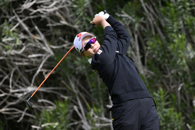 T모바일 매치플레이 첫날 김효주가 샷을 하고 있다. AFP연합뉴스