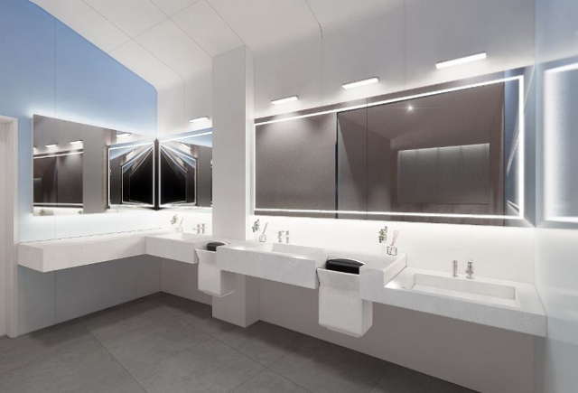 노후화된 기존의 여객 화장실은 공간을 확장해 현대적인 인테리어로 내부를 디자인하게 된다.