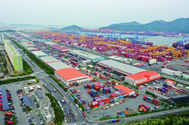 부산항 신항 북컨테이너 배후단지 전경. 부산항만공사(BPA) 제공