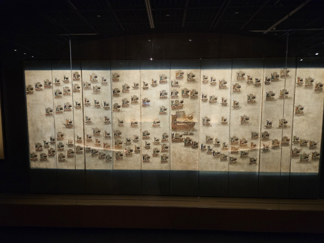 전시실에서 볼 수 있는 조선 수군 배치도. 김효정기자