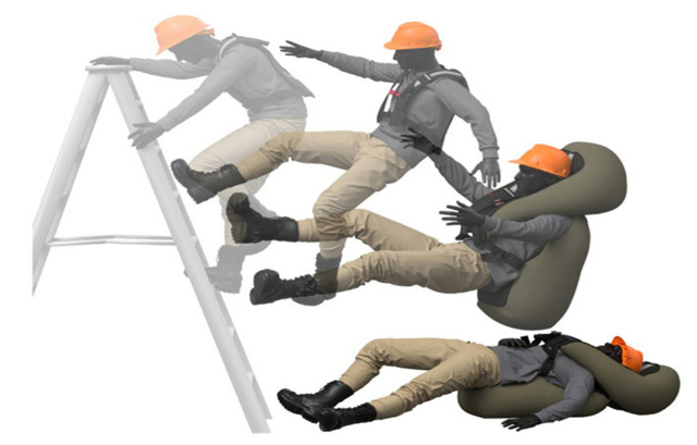 근로자 재해예방시설(스마트 에어백). 해수부 제공