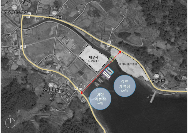 한국해양교통안전공단(KOMSA)의 남해권 스마트선박안전지원센터 부지(대상지) 위성 사진. KOMSA 제공