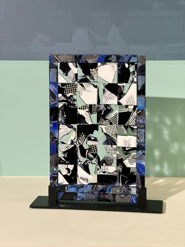 노다 유미코 유리공예 작품 '해풍'. 김은영 기자