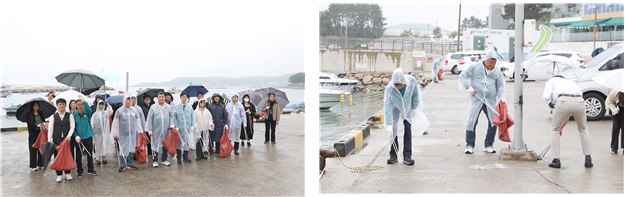 한국수산자원공단 노사 상생과 협력을 위한 해변 정화 활동. 수산자원공단 제공