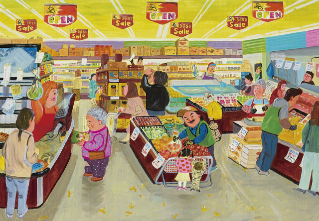 청수마트에는 각 분야에서 최선을 다하는 사람들이 있다. <우리 동네 청수 마트>의 삽화. 이야기꽃 제공