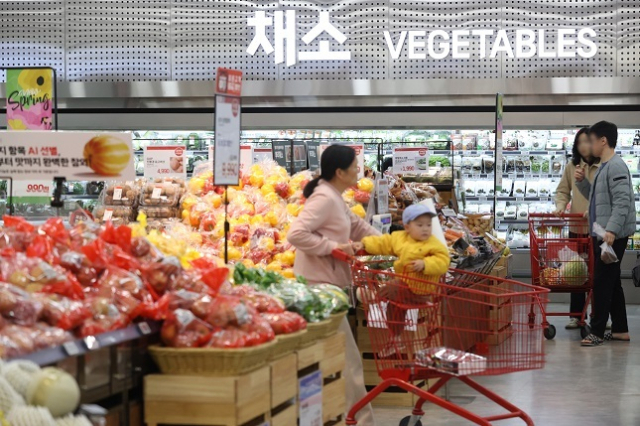 마트·시장 등에서 식재료를 구매하는 일과 식당에서 외식을 하는 일이 동시에 줄어드는 현상이 2년 넘게 계속되고 있다. 사진은 서울의 한 대형마트 모습. 연합뉴스