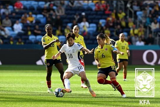 2023 여자월드컵 당시 한국-콜롬비아의 경기 모습. 대한축구협회 제공