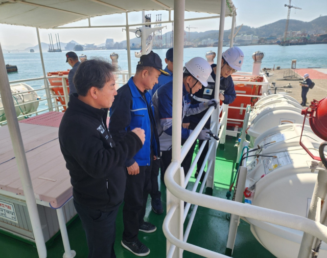 한국해양교통안전공단(KOMSA)이 여객선 안전사고 예방을 위한 현장점검을 지원하는 모습. KOMSA 제공