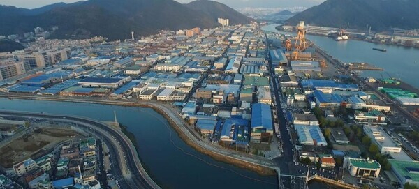 마산자유무역지역 전경. 경남도 제공