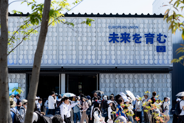 오사카 엑스포 행사장 전경(유럽연합파빌리온). UNIST 제공