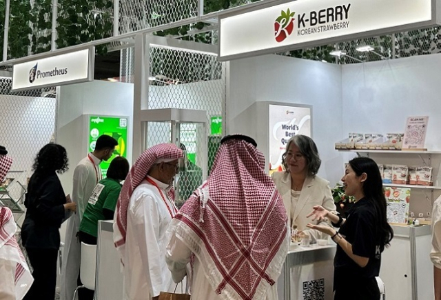 사우디아라비아 리야드에서 열린 ‘리야드 국제 식품 박람회’ 통합한국관 모습. aT 제공