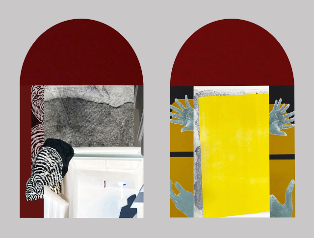 서유정의 '두 번의 창과 네 번의 문장'(2025). 부산판화가협회 제공