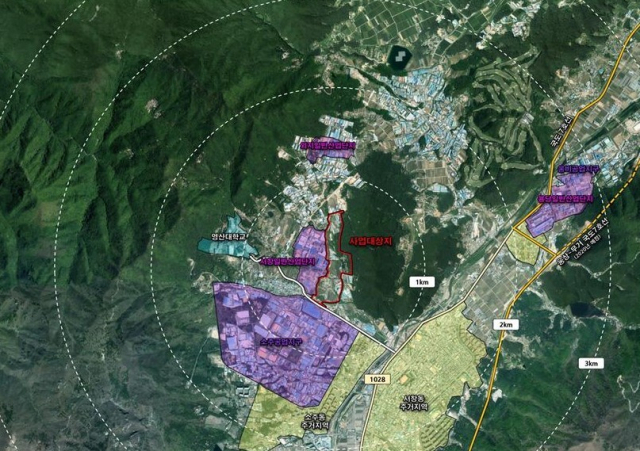 주남산단이 조성될 예정지 전경.양산시 제공