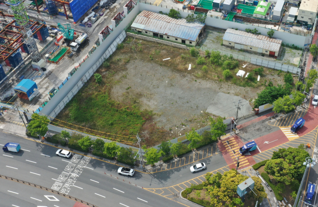 공매 절차에 돌입한 부산 동구 범일동 부지의 전경. 정종회 기자 jjh@