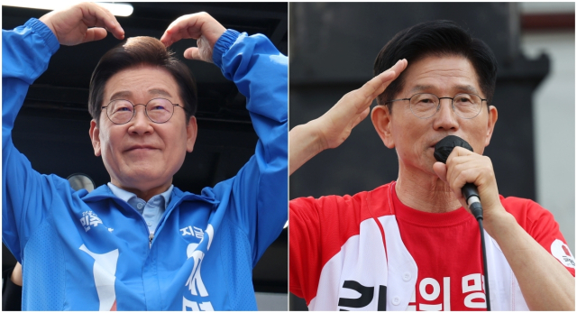 왼쪽부터 더불어민주당 이재명 후보와 국민의힘 김문수 후보. 연합뉴스