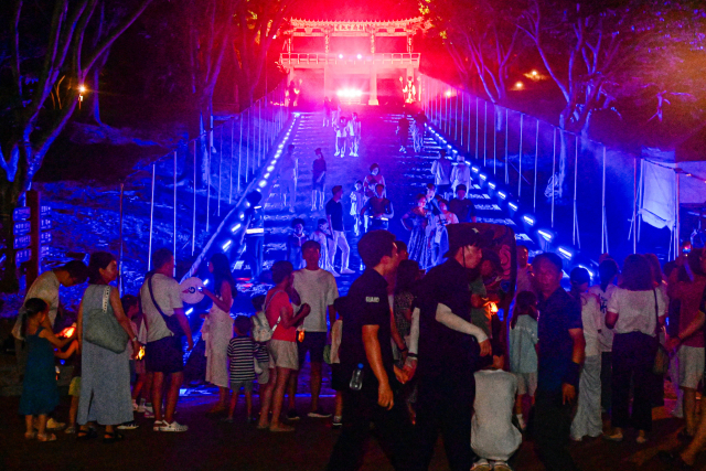 지난해 총 22만 명 관람객을 불러 모은 ‘진주성 미디어아트’가 올해도 펼쳐진다. 김현우 기자