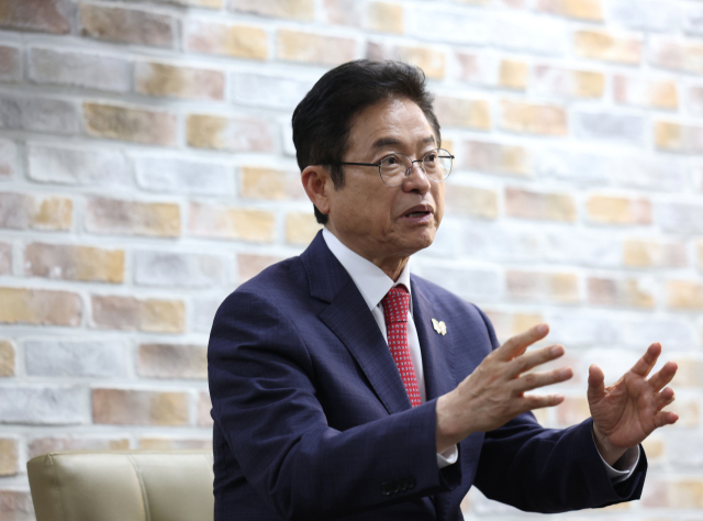 이철우 경북도지사가 7일 서울 종로구 연합뉴스 사옥에서 2025 아시아태평양경제협력체(APEC) 정상회의와 관련해 연합뉴스와 인터뷰를 하고 있다. 연합뉴스