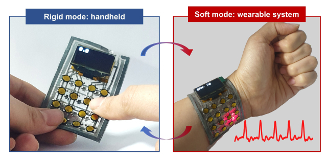 가변강성 웨어러블 기기. KAIST 제공