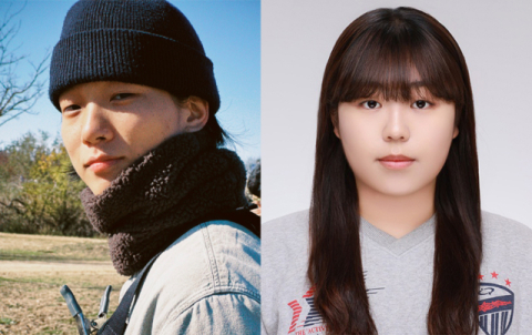 왼쪽부터 부산대 예술문화영상학과 권용진 학생, 소유현 학생