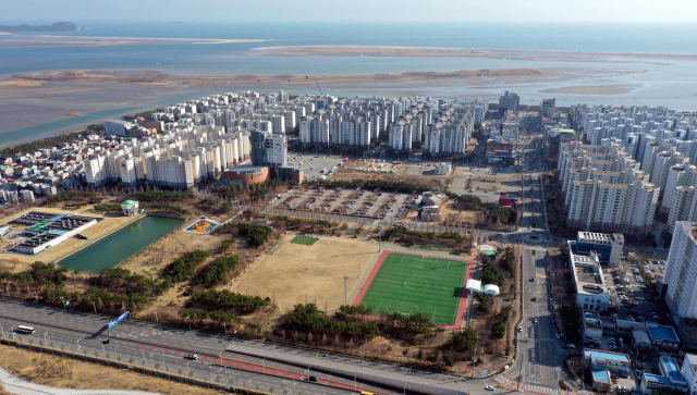 부산 강서구는 부산 16개 구·군 중 유일하게 이재명 대통령이 국민의힘 김문수 후보보다 많이 득표했다. 명지오션시티 전경. 정종회 기자 jjh@
