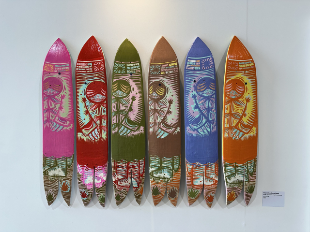 토마스 캠벨의 'Recycled swallowtail sleds'(2025). 김은영 기자