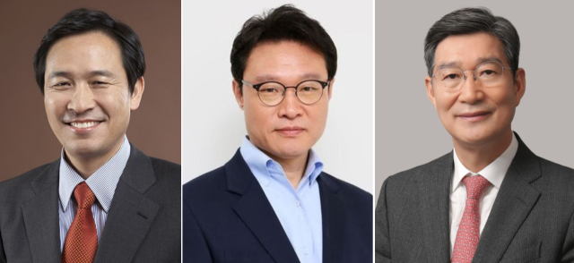 이재명 대통령은 8일 대통령실 정무, 홍보, 민정수석을 임명했다. 왼쪽부터 우상호 정무수석, 이규연 홍보소통수석, 오광수 민정수석. 연합뉴스