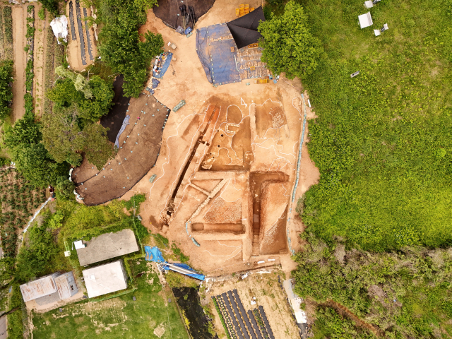 김해 상동 분청사기 가마터 2차 발굴 현장. 김해시 제공