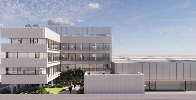부산 사상구 옛 삼락중 부지에 들어설 탄성소재연구소의 조감도. 부산시 제공