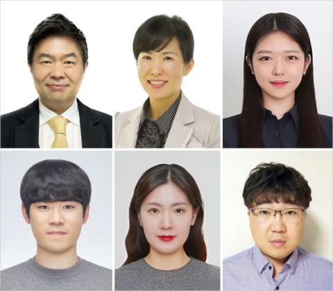 위 왼쪽부터 부산대 광메카트로닉스공학과 홍석원 교수, 한의학전문대학원 신화경 교수, 인지메카트로닉스공학과 정정화 박사과정생, 인지메카트로닉스공학과 허경화 박사과정생, 컬러변조초감각인지기술 선도연구센터 채선영 박사, 반도체특성화대학 사업단 권영우 산학협력중점교수