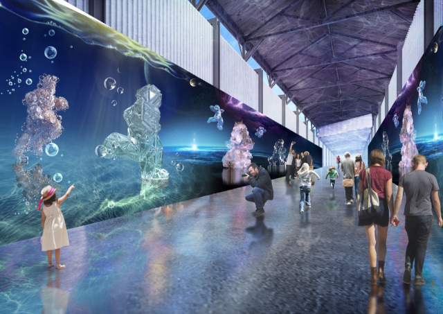 통영 해저터널 미디어아트 테마파크 조감도. 통영시 제공