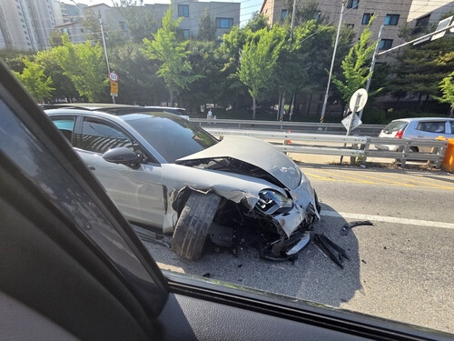 사고 차량. 연합뉴스