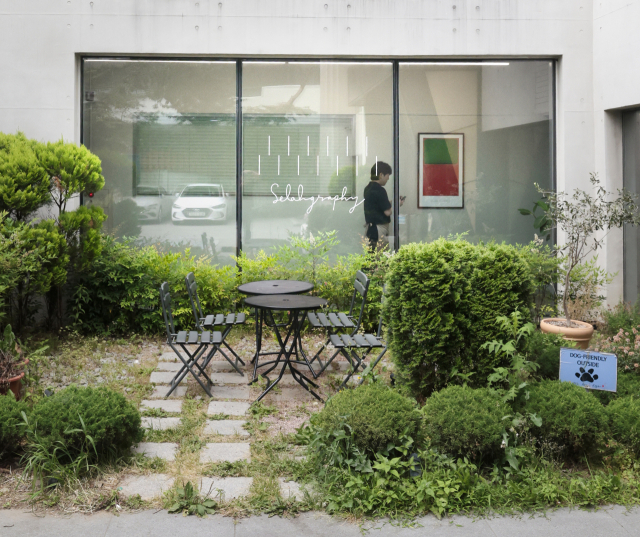 앞쪽 별관과 뒤쪽 본관의 중간에는 작은 정원이 아름다운 중정이 자리잡고 있다. 정대현 기자 jhuyn@