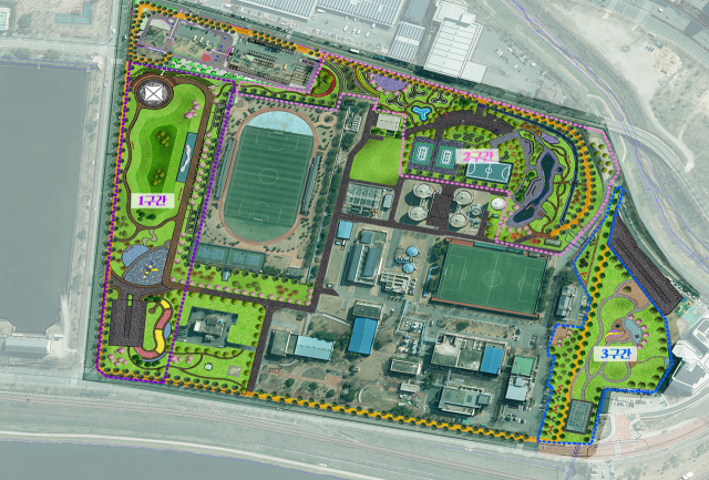 3개 구간으로 나눠 전면 리모델링이 추진되는 양산수질정화 공원. 양산시 제공