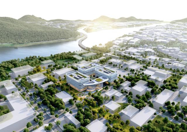 부산 강서구 에코델타시티(EDC)그린데이터센터집적단지 입주 예정 기업의 데이터센터 조감도. 부산시 제공