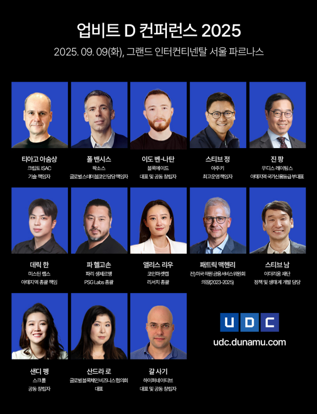 '업비트 D 컨퍼런스(UDC) 2025' 1차 연사 라인업. 업비트 제공