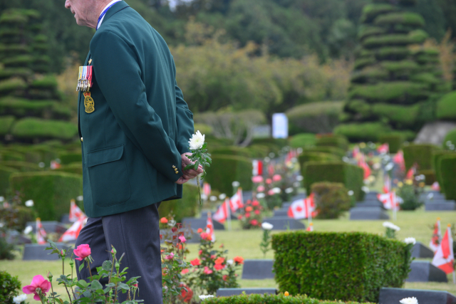 정춘산의 사진 작품. 유엔기념공원에서 촬영한 것들이다. 작가 제공
