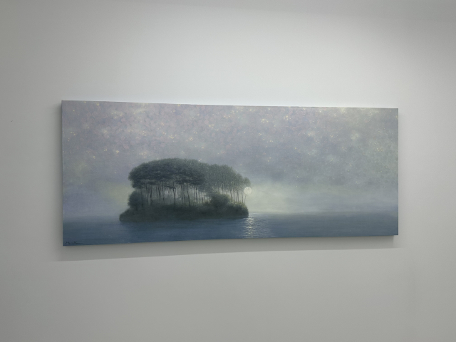 장태묵 작가 작품. 빛에 따라 배경색이 달라 보인다. 김은영 기자