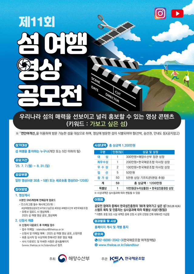 ‘제11회 섬 여행 영상공모전’ 포스터. 해수부 제공