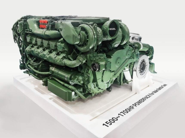 HD현대인프라코어 K2 전차 엔진. HD현대인프라코어 제공