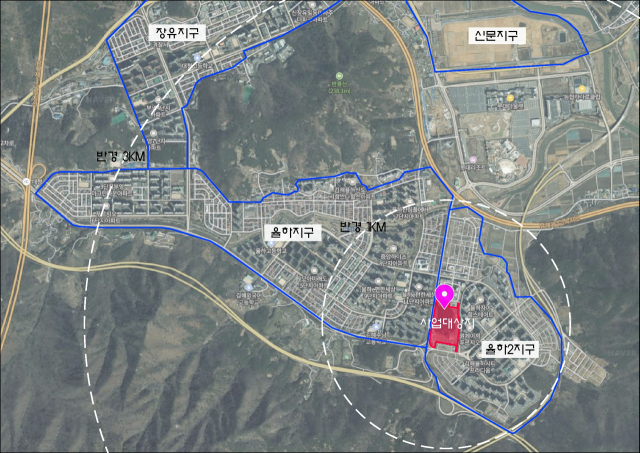 경남 김해시 장유3동에 건립되는 모산 유아체육센터 위치도. 김해시 제공