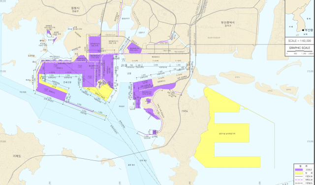 부산항 신항 및 진해신항 계획평면도. 해수부 제공