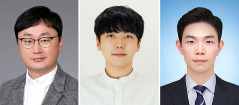 왼쪽부터 부산대학교 응용화학공학부 성동기 교수, 손승모 박사과정생, 정승우 석사과정생