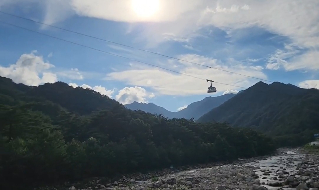 설악산 케이블카 멈춤 사고. 연합뉴스 독자 제공