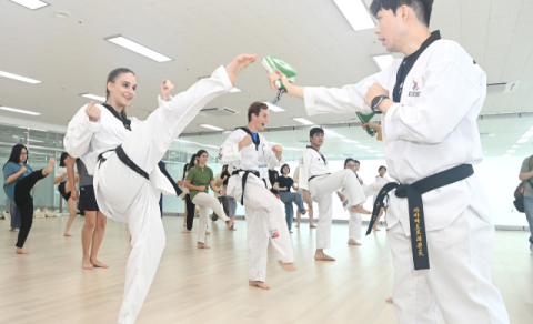 태권도 체험 모습.