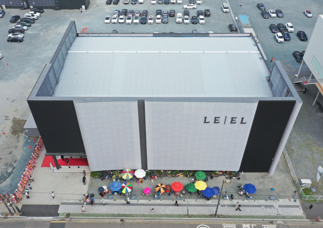 하이엔드 아파트인 ‘르엘 리버파크 센텀’의 견본주택. 정종회 기자 jjh@