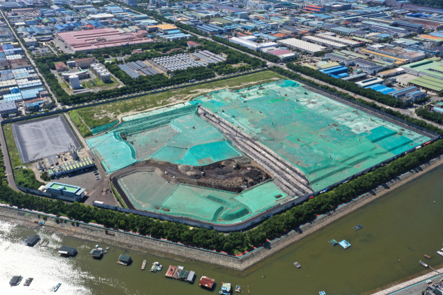부산 유일의 산업폐기물 매립장인 강서구 송정동 ‘부산그린파워’. 정종회 기자 jjh@